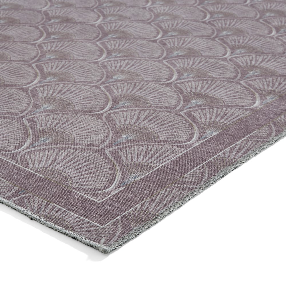 Deco Peacock Modern Washable Runner Rugs by Catherine Lansfield in Lilac Purple